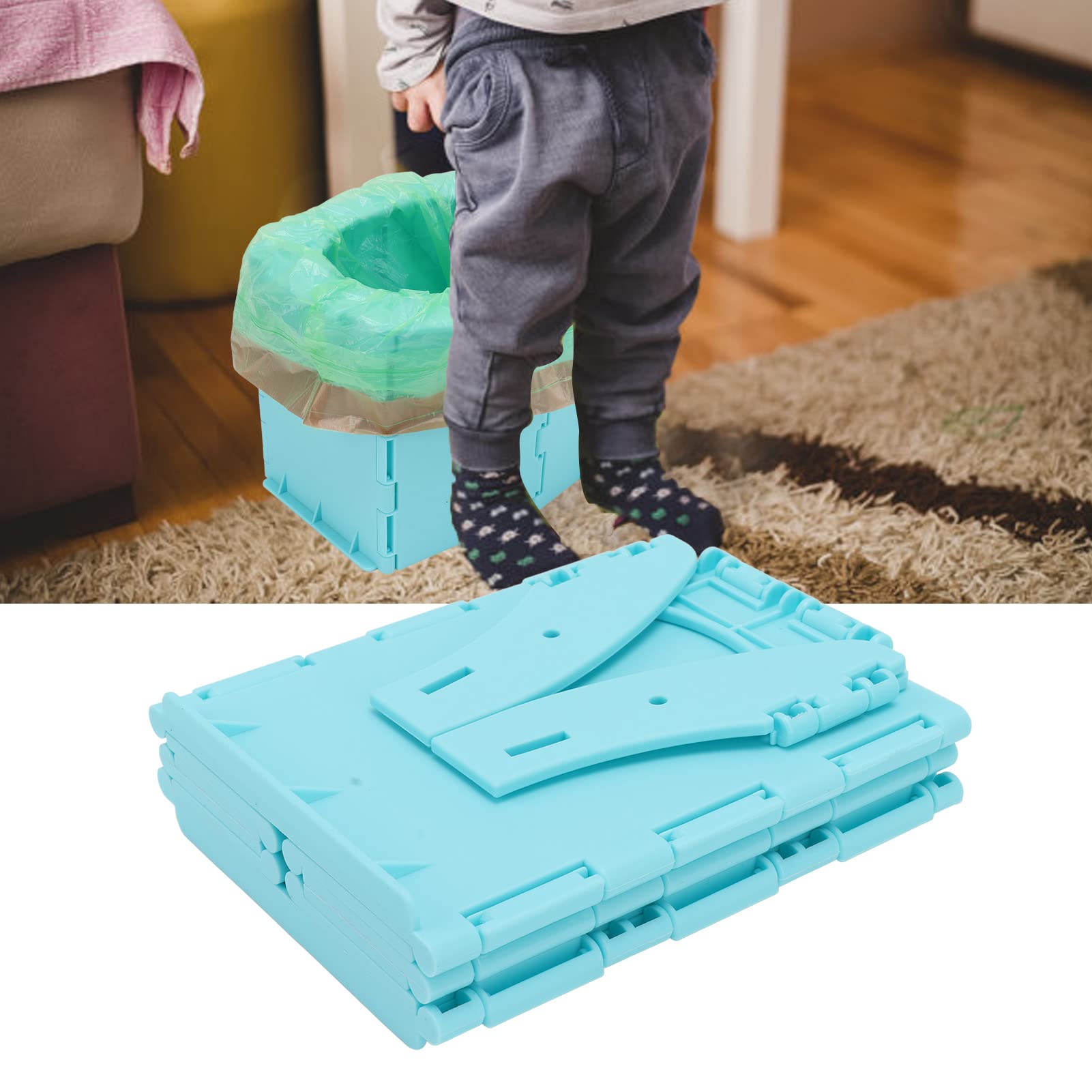 Sunicon Travel Potty for Kids, Reusable Portable Folding Potty for Toddler, Toilet for Outdoor Camping, Toddler Potty Seat for Outdoor Emergency Camping