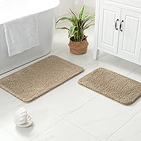 Vista 103 de MIULEE - Juego de 2 tapetes para baño, absorbentes, microfibra esponjosa y gruesa, con reverso antideslizante, lavable a máquina, para baño, ducha
