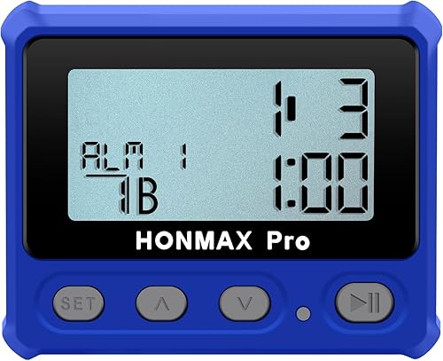 Miniatura 3 de Temporizador de intervalo profesional 8100 y cronómetro, retroiluminación, carga USB-C, reloj (azul)