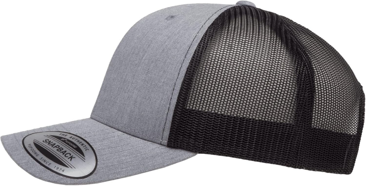 Embroidered Mountain Moon Trucker Hat – Mesh Back Snapback Cap for Men & Women, Outdoor Nature Baseball Hat