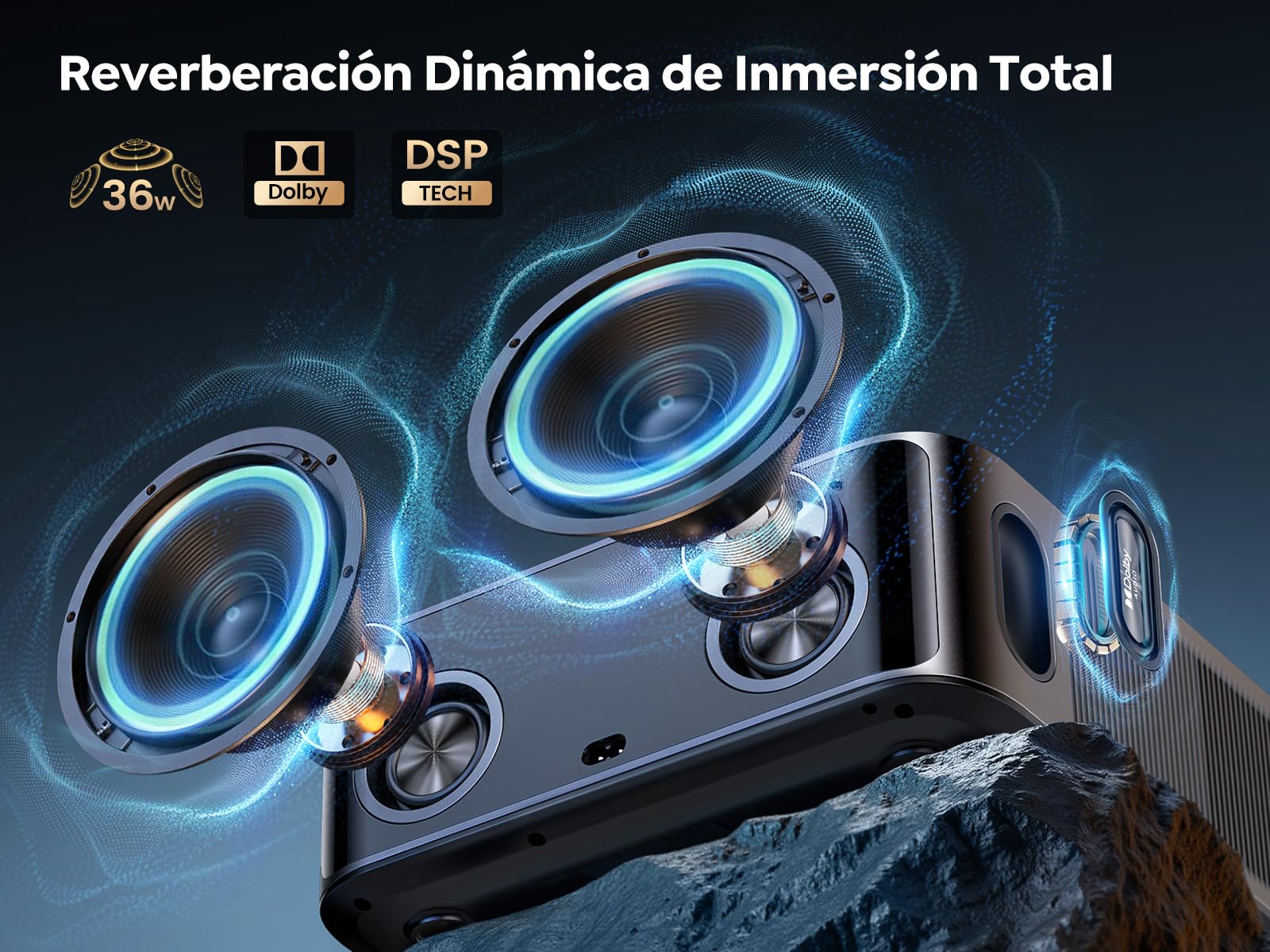 Proyector【Alto Brillo1600 ANSI/Compatible con Netflix/36W Dolby】Smart Proyector 4K soporte App Oficial Integrada AI Auto Focus/Keystone, Proyector1080P Nativo WiFi6 Bluetooth5.2 Zoom 50% Cine en Casa