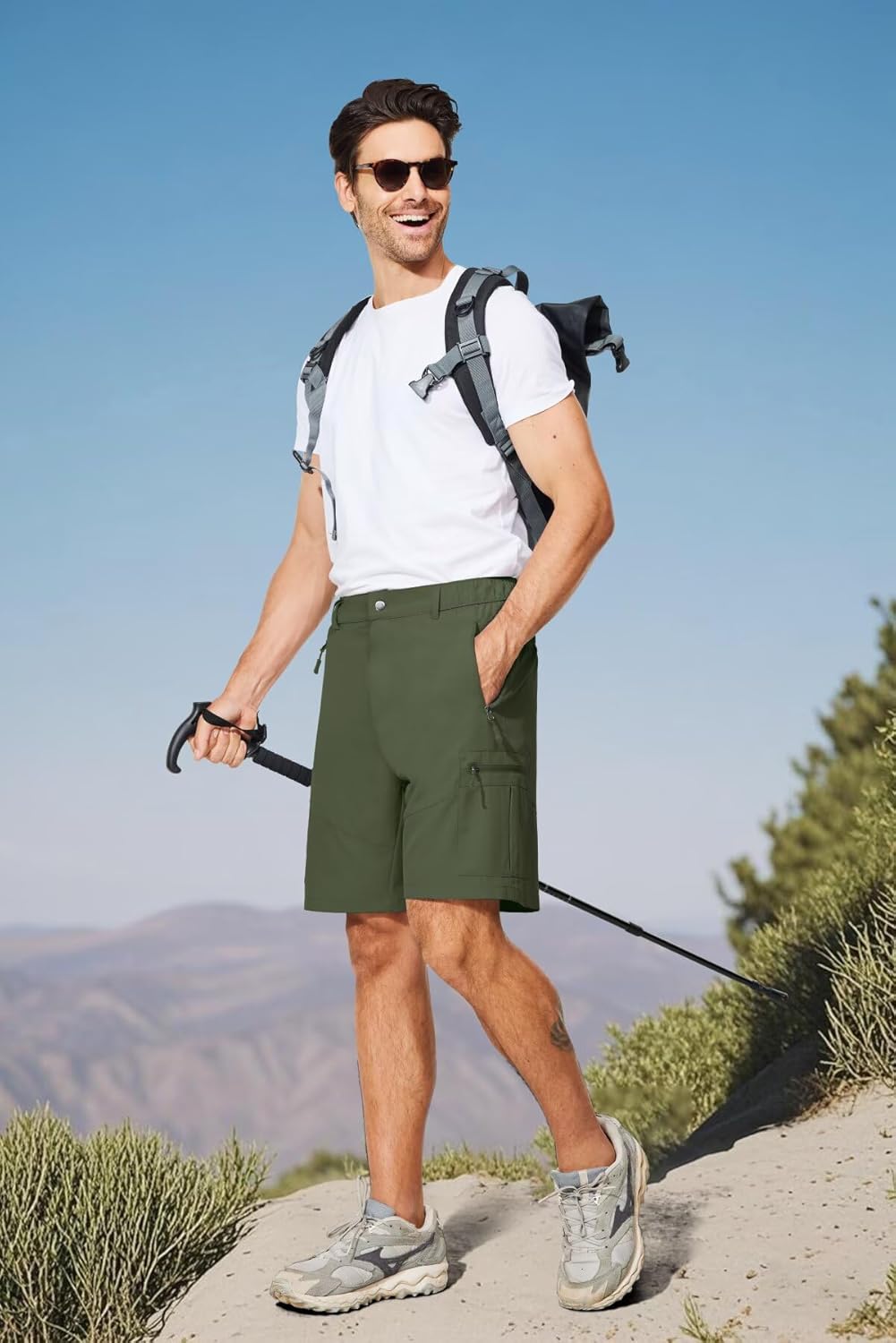 Mens Athletic Workout Sport Shorts Running Fishing Hiking Shorts Summer Beach Vacasion Outfits - Image 4