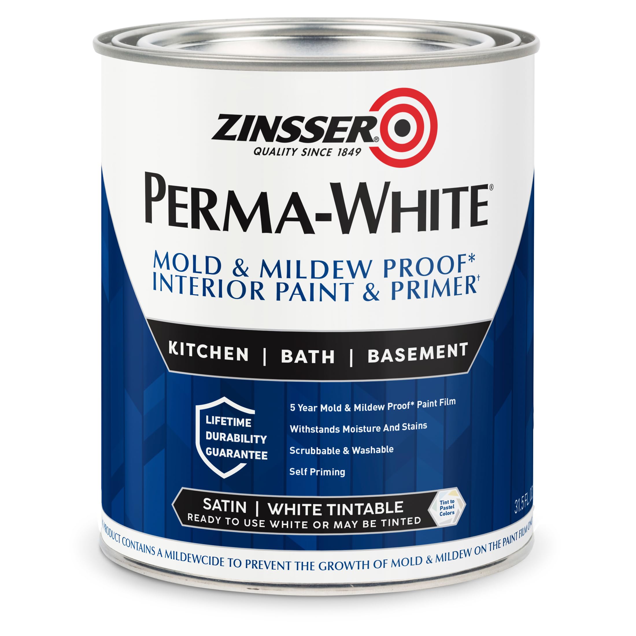 1 qt. White Satin Water Interior Paint