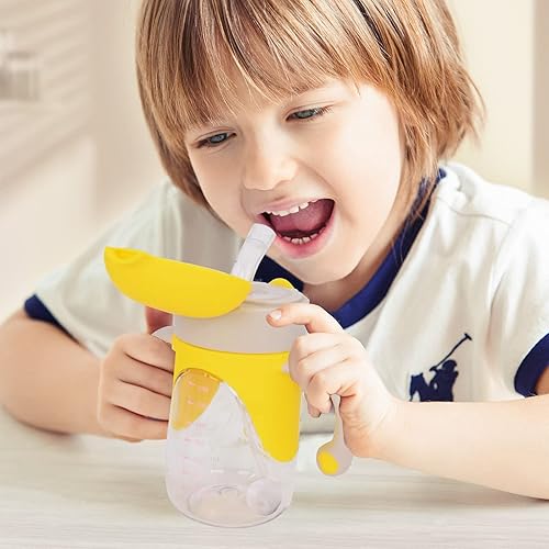 Miniatura 7 de Vaso para bebé con popote con peso, ideal para niños de 1 año y bebés en transición de 6 a 12 meses, a prueba de derrames y fácil de sostener con