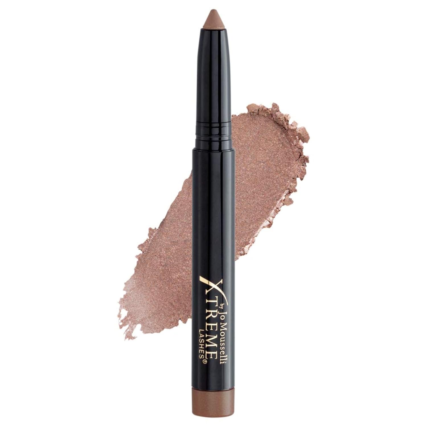 Xtreme Lashes GlideShadow Long Lasting Eyeshadow Stick, Bronze, Satin Finish, Lightweight Cream to Powder Eye Makeup, No Fallout, Lash Extension Safe, Built-in Sharpener