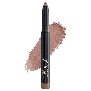 Xtreme Lashes GlideShadow Long Lasting Eyeshadow Stick, Bronze, Satin Finish, Lightweight Cream to Powder Eye Makeup, No Fallout, Lash Extension Safe, Built-in Sharpener