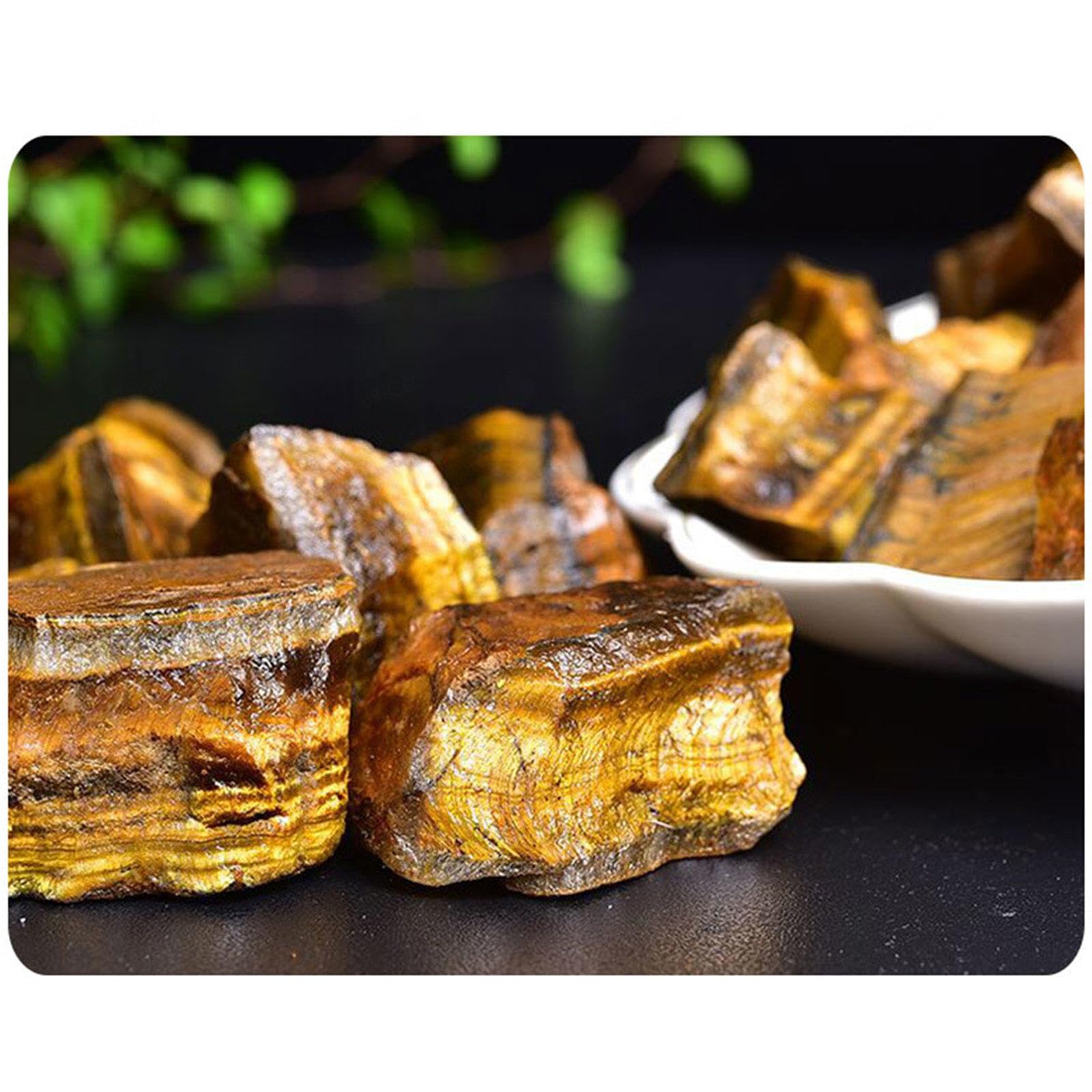 Piedra de Cristal de Ojos de Tigre Natural Sin Procesar de 2.2 Libras - Piedra Preciosa de Ojo de Tigre en Bruto - Rocas Irregulares Sin Pulir para Wicca y Energía Cristal Curativo,2-3cm