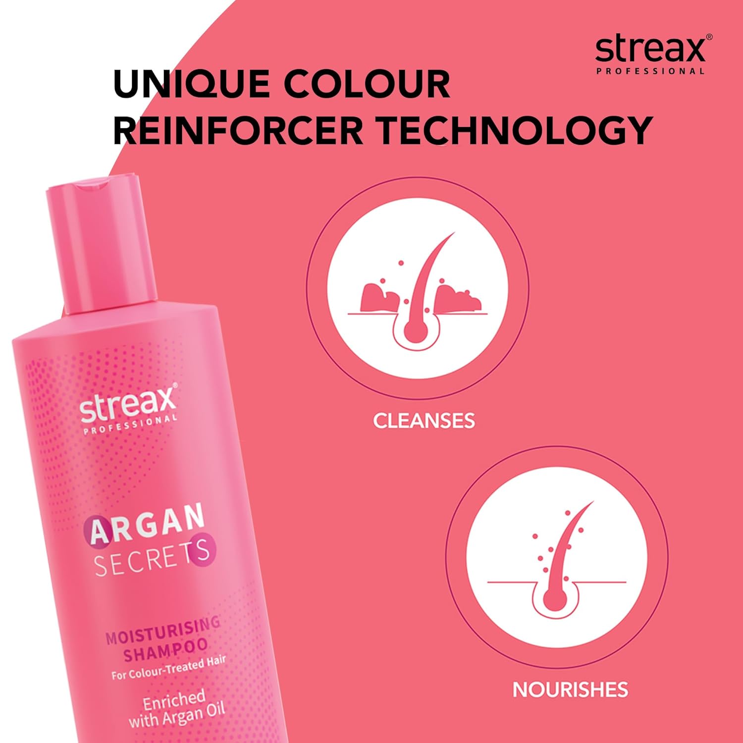 Streax Professional Argan Secrets Colour Protect Shampoo, 250 ml