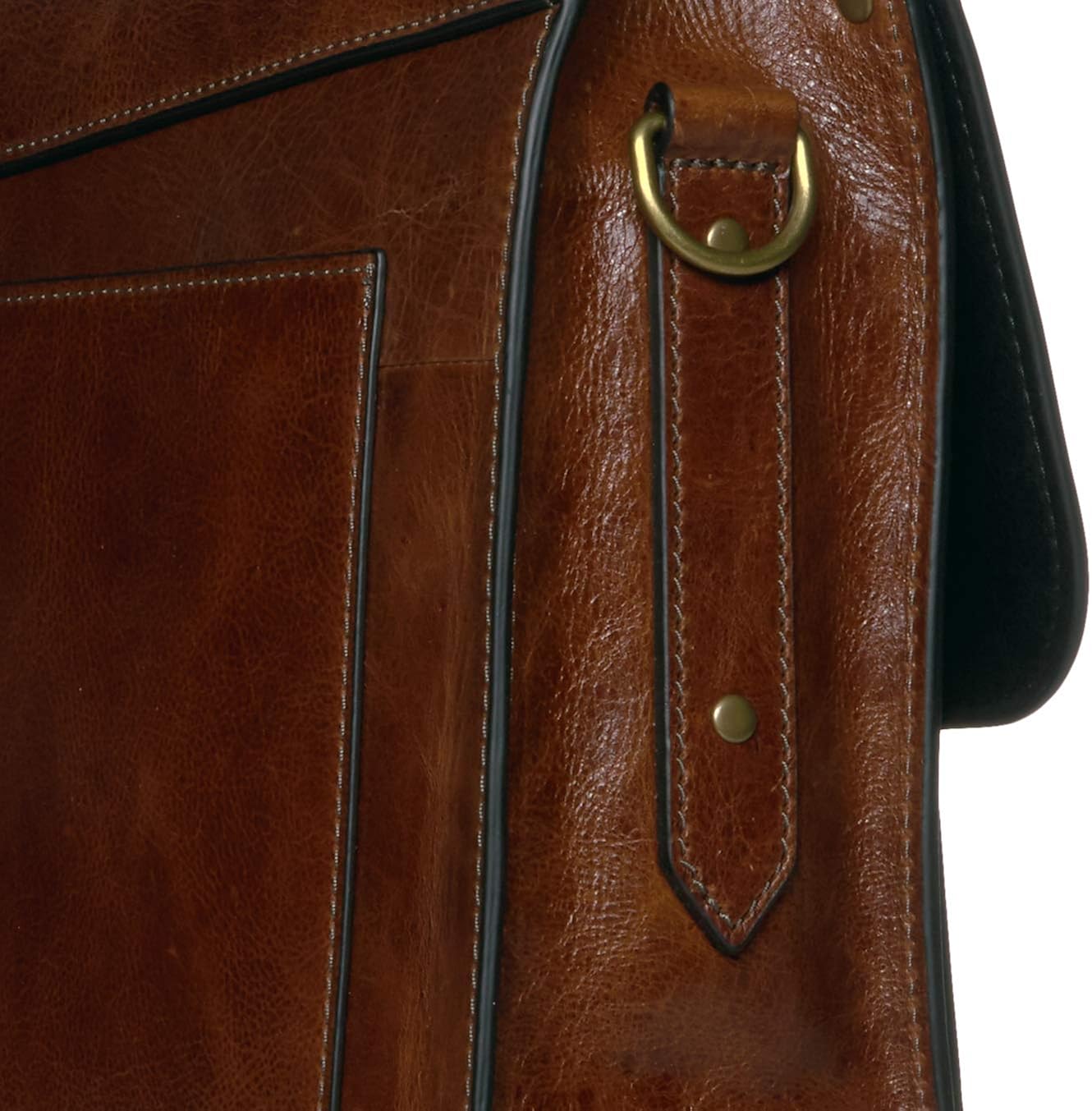 Fossil Men's Greenville Leather Top Handle Messenger Work Laptop Bag, Cognac : Clothing, Shoes & Jewelry
