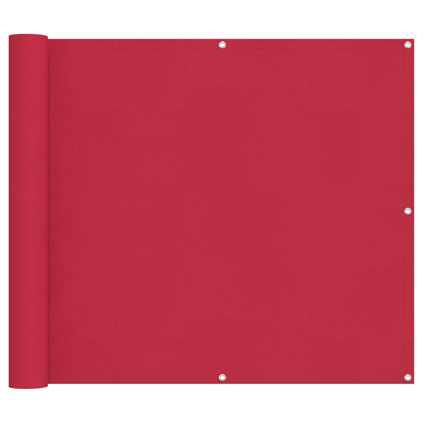 vidaXL Balcony Screen 90 x 200 cm Oxford Fabric Rectangular Burgundy
