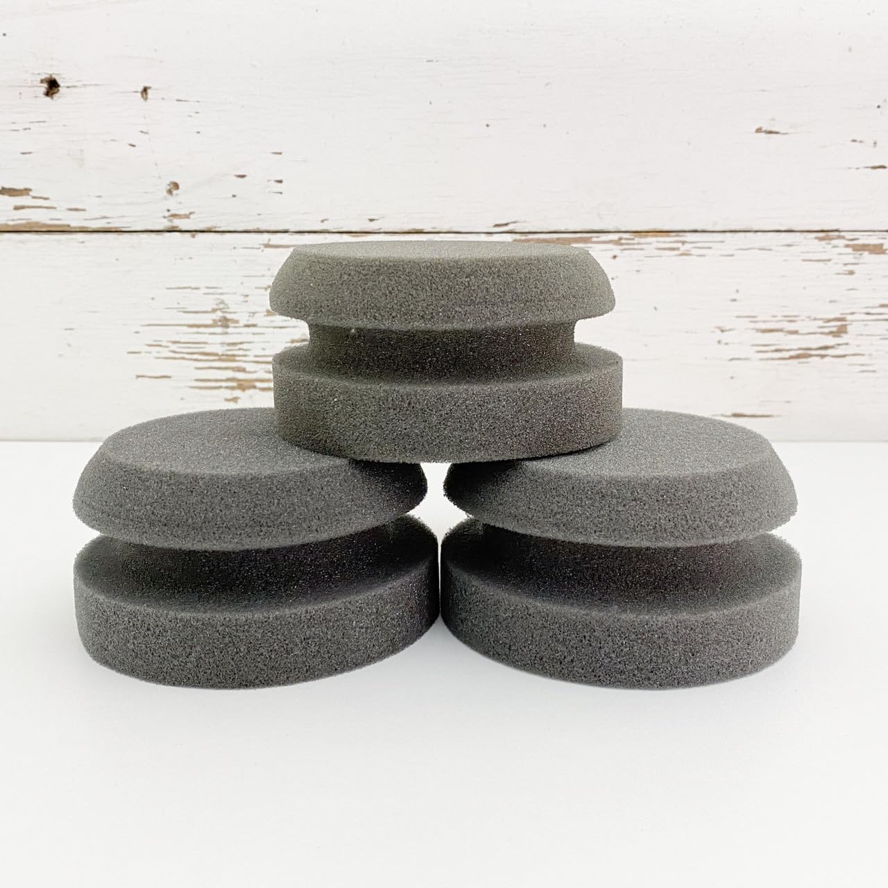 Chalk Style Painting Sponges - Set of 3-4” Round Reusable Handheld Sponge for Smooth Furniture Paint & Top Coat Application with No Brush Strokes - Washable Multi-Use Paint Applicator