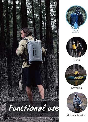 Miniatura 5 de Mochila Idrybag impermeable para deportes acuáticos, saco estanco para senderismo, con tiras de hombros, de 5.28, 7.93 y 10.57 galones