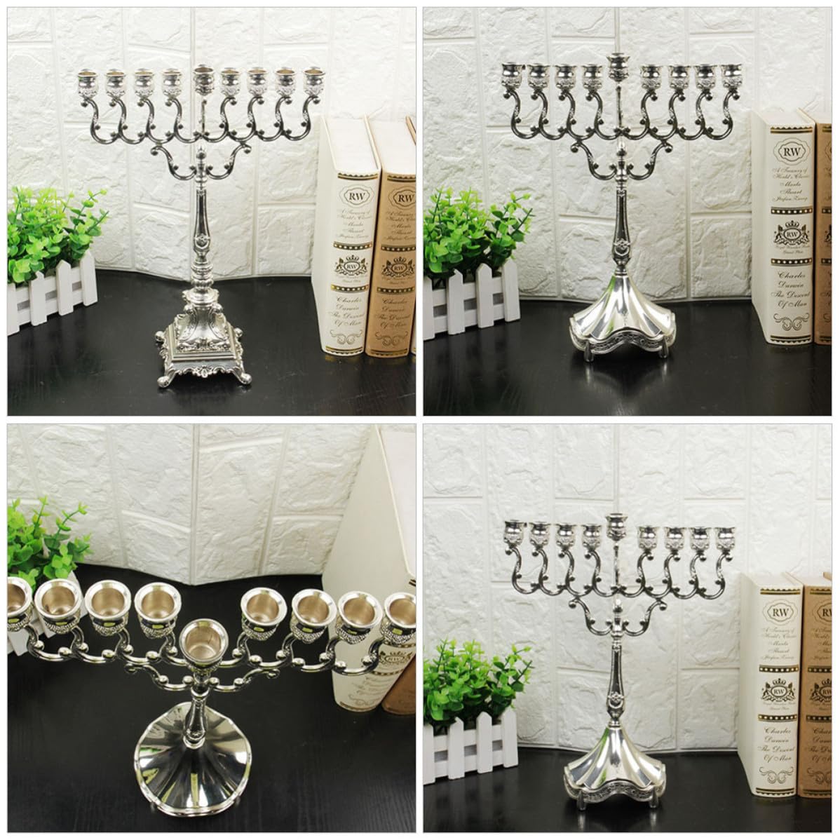 Candelabro de Metal de Aleación de Zinc Estilo Europeo Antiguo 9 Brazos, Decoración Elegante para Bodas y Fiestas Nocturnas, Rendimiento Estable y Uso Práctico