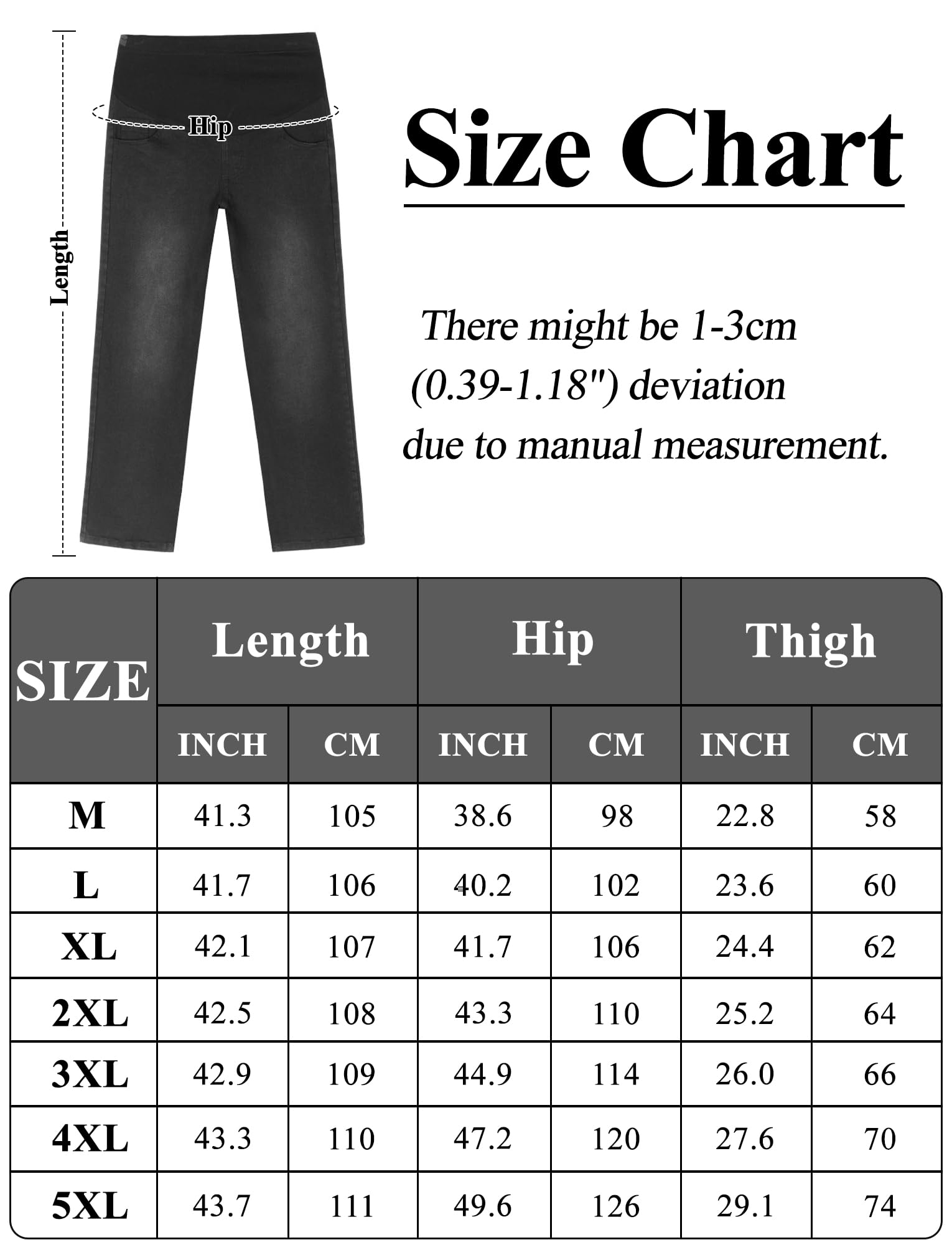 FEOYA Jeans a Gamba Dritta Premaman Donna Pantaloni Vita Elasticizzata Jeans Maternity Morbidi Stretch Jeans Straight Pre Maman Gravidanza