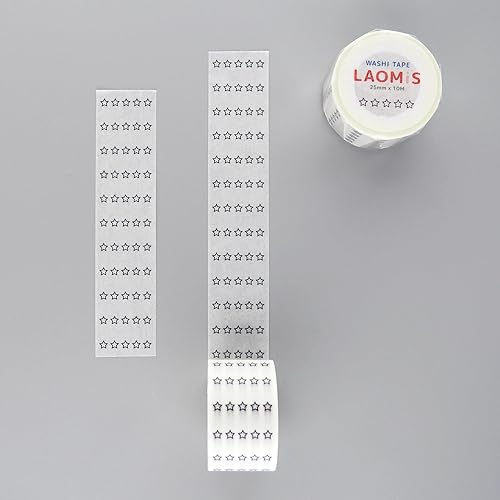 Miniatura 2 de Cinta Washi grabable japonesa de 5 estrellas / 0.984 in x 10M / 1000 pegatinas