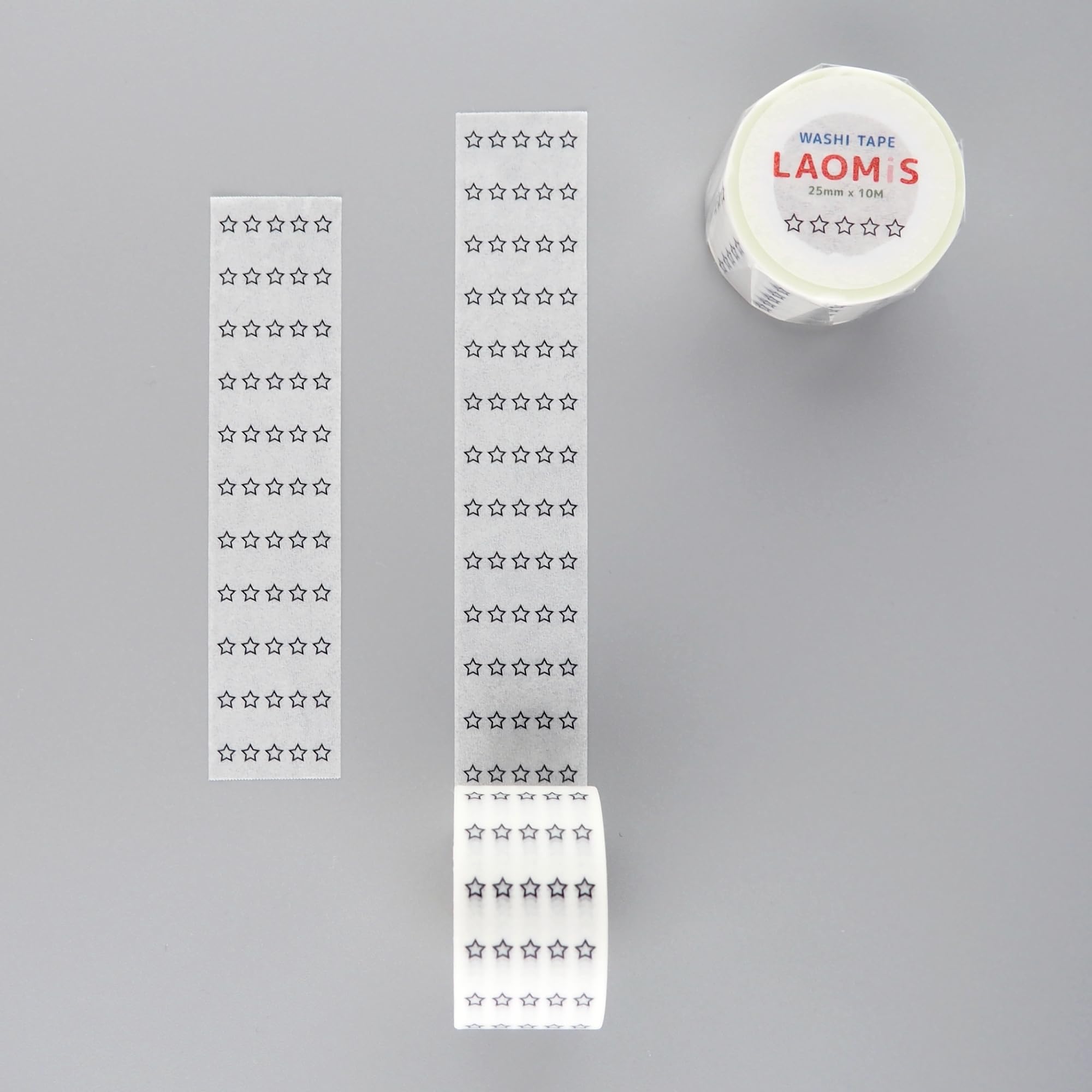 LAOMIS Japanese 5 Star Review Rating Tracker Writable Washi Tape / 25mm x 10M / 1000 Stickers