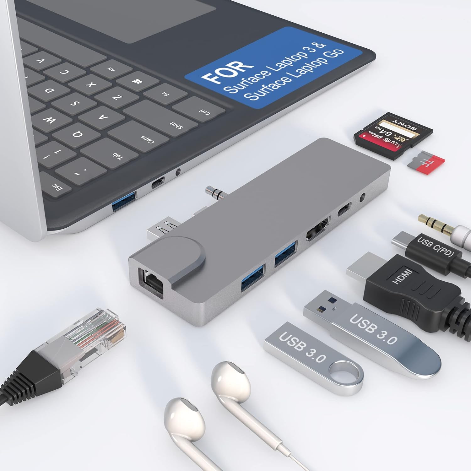 Surface Laptop 5/Laptop 4/Laptop 3/Laptop Go Docking