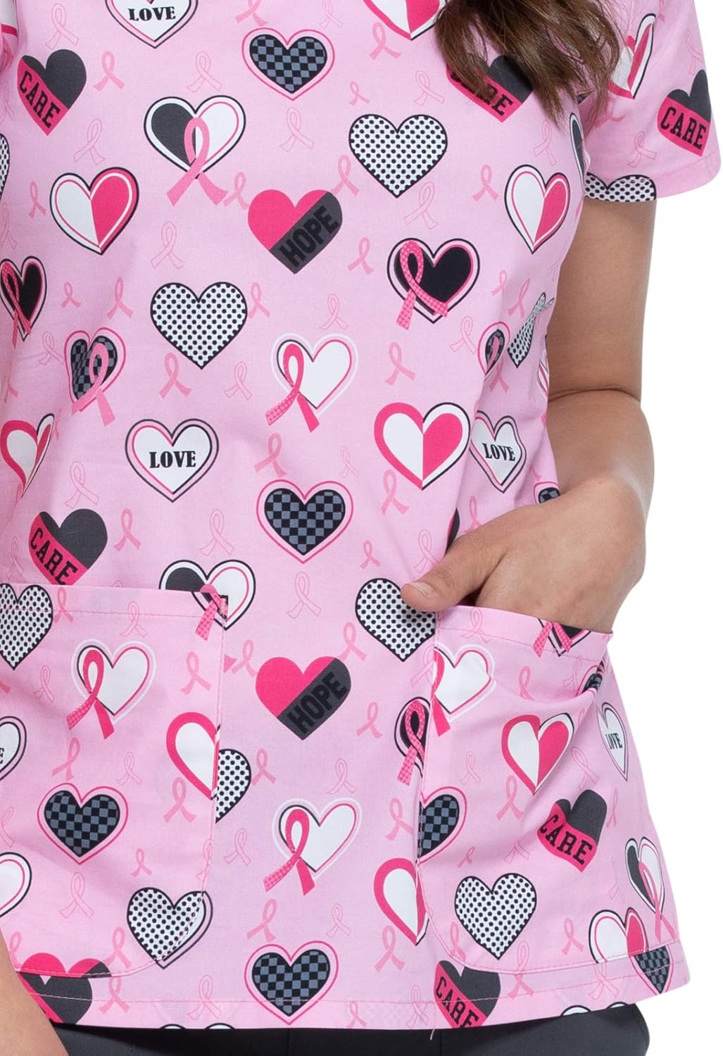 Dickies EDS Prints DK700 Women's V-Neck Top, Actively Care, X-Small