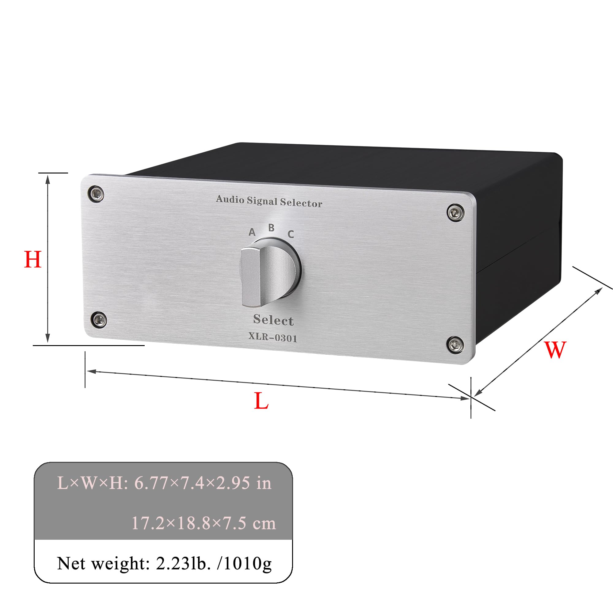 Amazon.com: 3 to 1 (3 in 1 Out) XLR Audio Signal Switcher Power