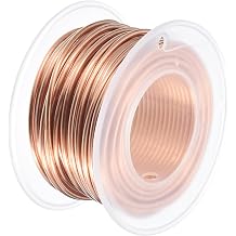 sourcing map Soft Copper Wire 14 Gauge, 32.8 FT, 99.9% Pure Bare Copper Wire 1.6mm Solid Craft Wire for DIY Crafting Gardening Decoration 10Meter
