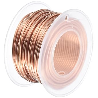 sourcing map Soft Copper Wire (14 Gauge, 32.8 FT), 99.9% Pure Bare Copper Wire 1.6mm Solid Craft Wire for DIY Crafting Gardening Decoration (10Meter)