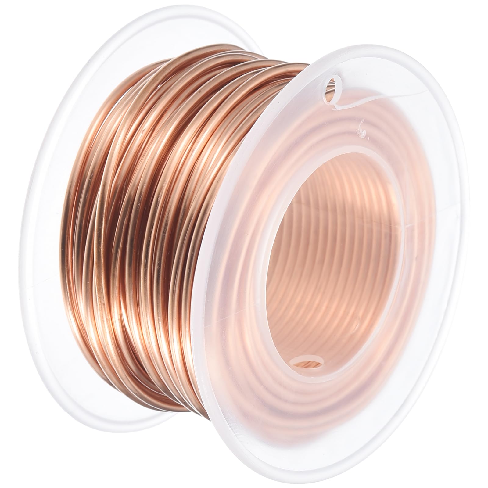 sourcing map Fil de cuivre souple (calibre 14, 10 m), 99,9 % pur fil de cuivre nu solide de 1,6 mm pour loisirs créatifs, jardinage, décoration (10 m)