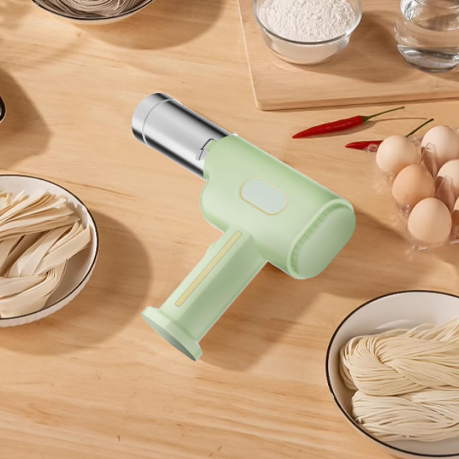 Pratico tagliatelle che fanno macchina ABS Costruzione in acciaio inossidabile Pasta Macchina per viaggi e attività all'aperto Handheld Linguine Maker