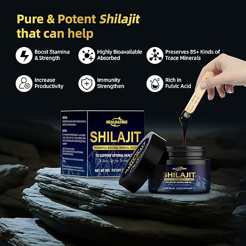 Miniatura 4 de Shilajit Resina 100% Himalaya Shilajit apoya la energía, la inmunidad, antioxidante  1.06 oz  Apto para veganos