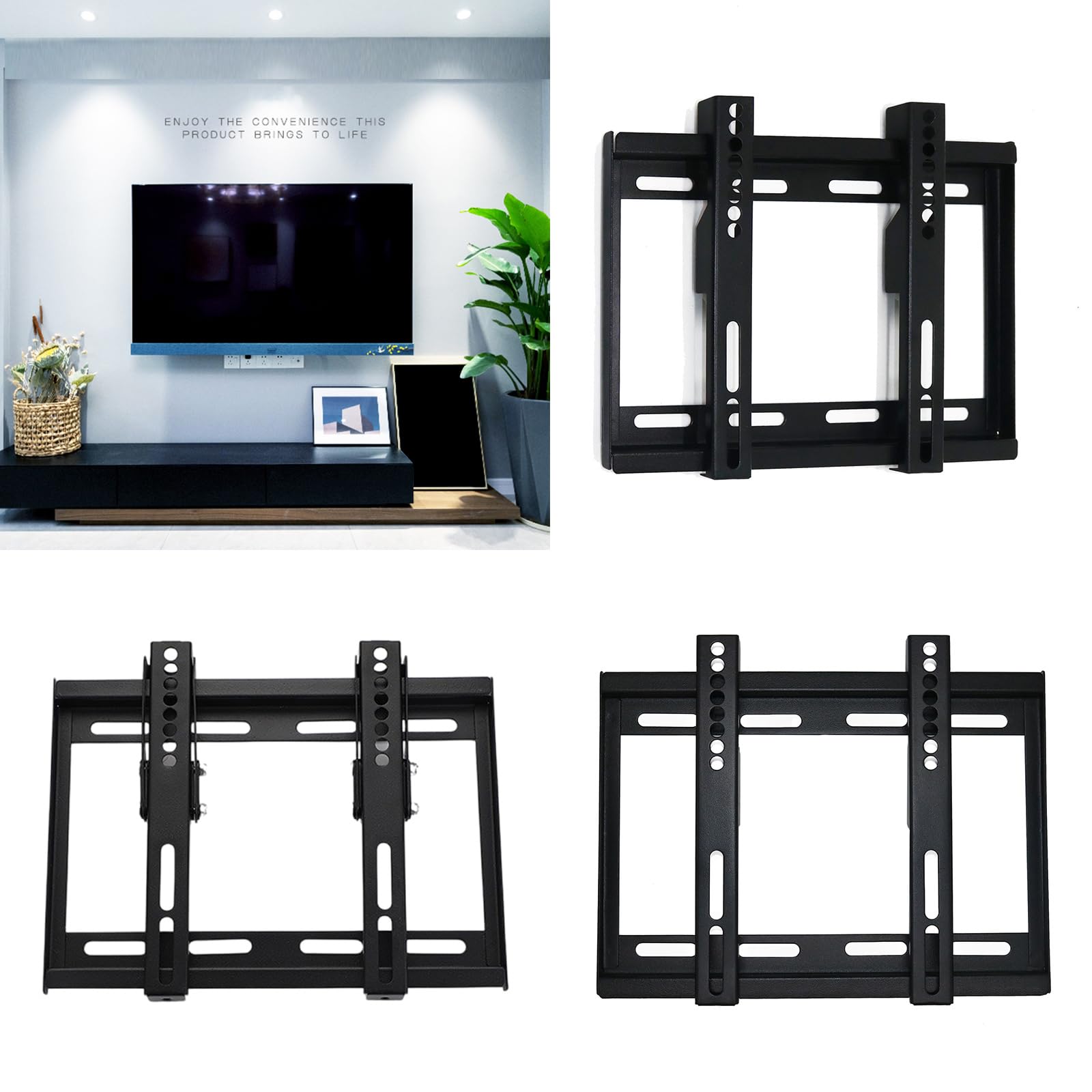 Space Saving Tilt HDTV Wall Mount Bracket Suitable for 14-43inch HDTV Tilt Wall Mount HDTV Bracket for LED LCD HDTV