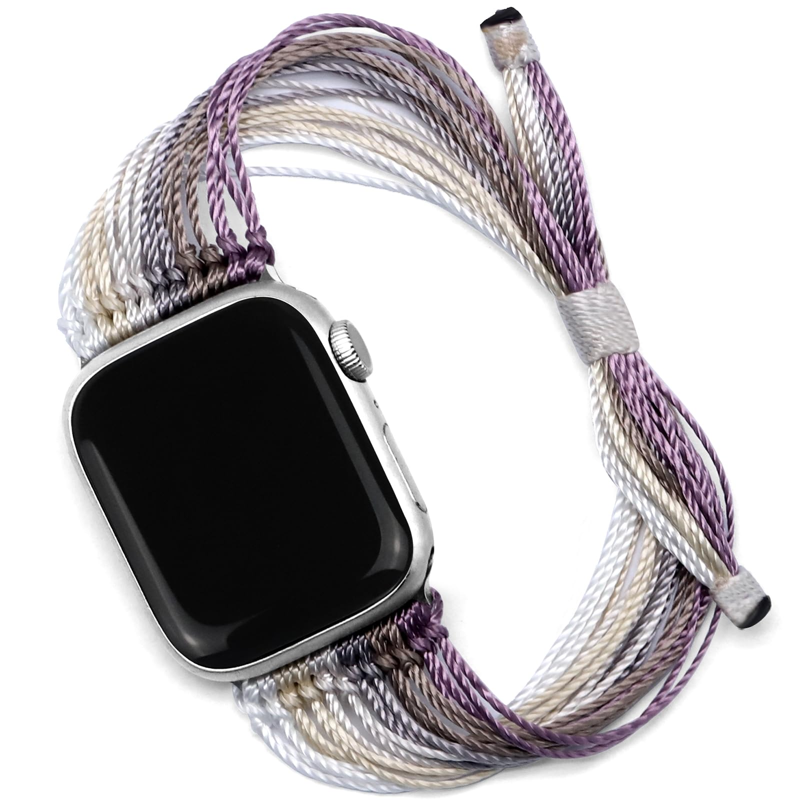 JR.DM Boho Watch Bands Compatible with Apple Watch 40mm 41mm 38mm 44mm 42mm 45mm 46mm Women, Cute Handmade Friendship Bracelet Hippie String Art for