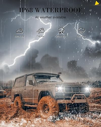 Miniatura 7 de MAYELLO Faros delanteros LED H6054 aprobados por puntos DRL de 5 x 7 7 x 6 pulgadas, haz sellado de alta y baja compatible con Jeep XJ YJ Express