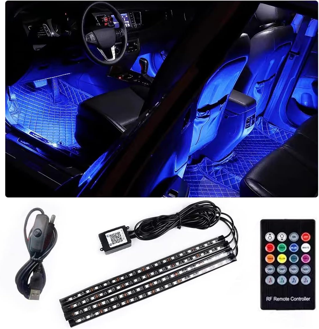 Moioee Car LED Lights, DC 12V Car Interior Lights with