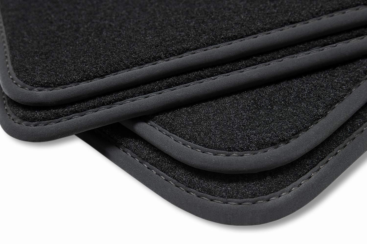 Tappetini Auto Teileplus24 BEF986 Exclusive-Line Per Volkswagen Tiguan 3 CT1 2024-, Set 4 Pezzi Con Cuciture Argento E Scritta Exclusive