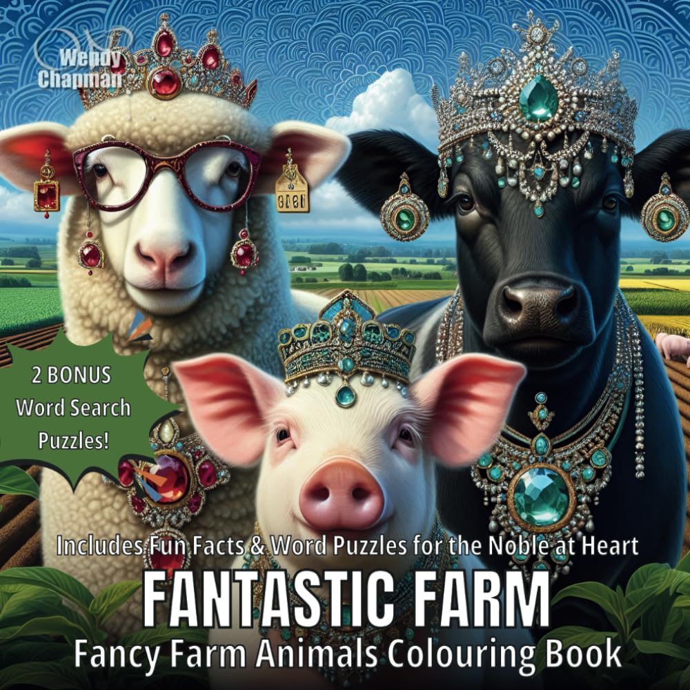 Fantastic Farm: Fancy Farm Animals Colouring Book (Crowned Creatures)