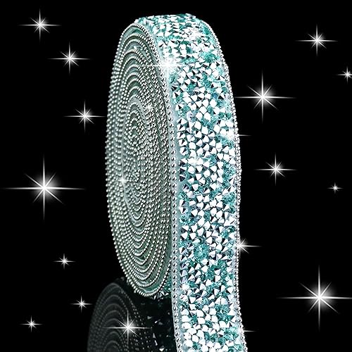 Miniatura 10 de Cinta de diamantes de imitación negra de 3 yardas, cinta autoadhesiva de diamantes de imitación, tiras brillantes para manualidades, decoración de