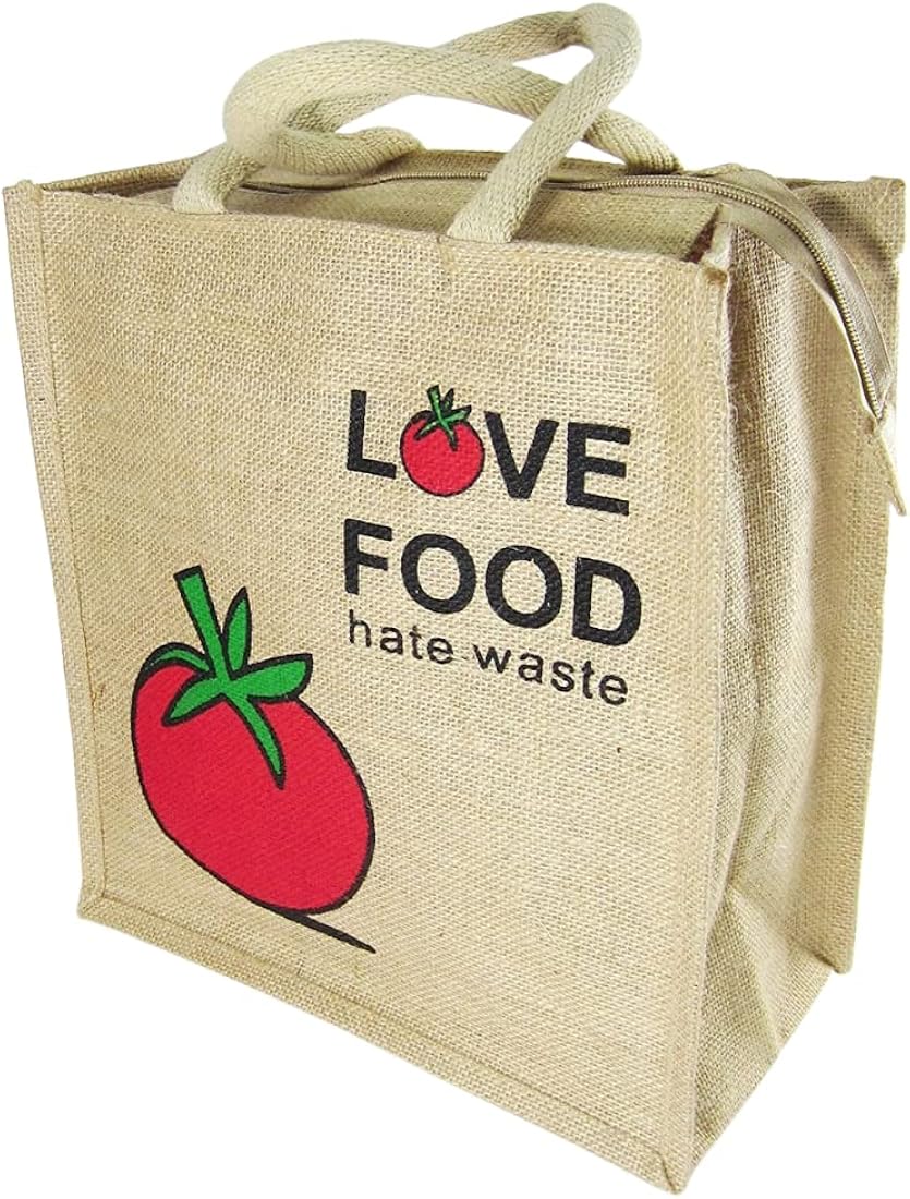 Arodiya Enterprises Jute Bag, Tote Bags, Reusable Bags with Zip 