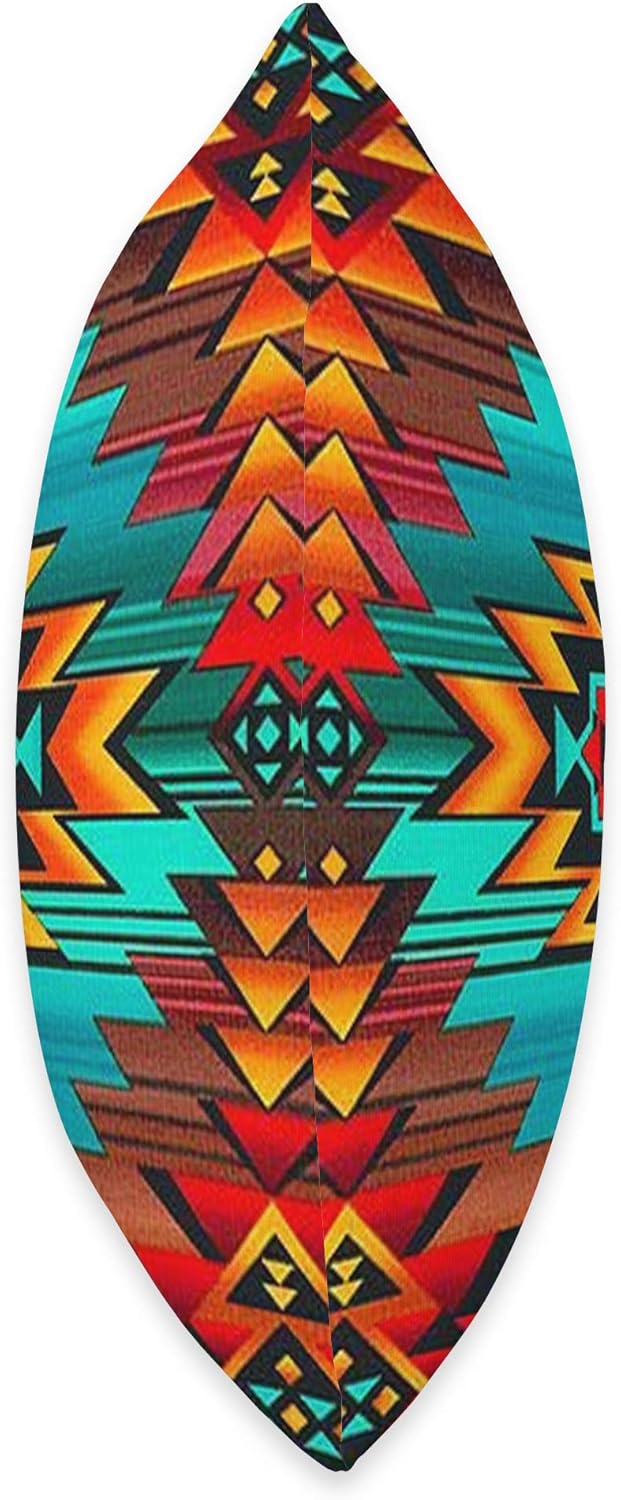 Southwestern Aztec Design - Turquoise & Sunset Pattern Throw Pillow