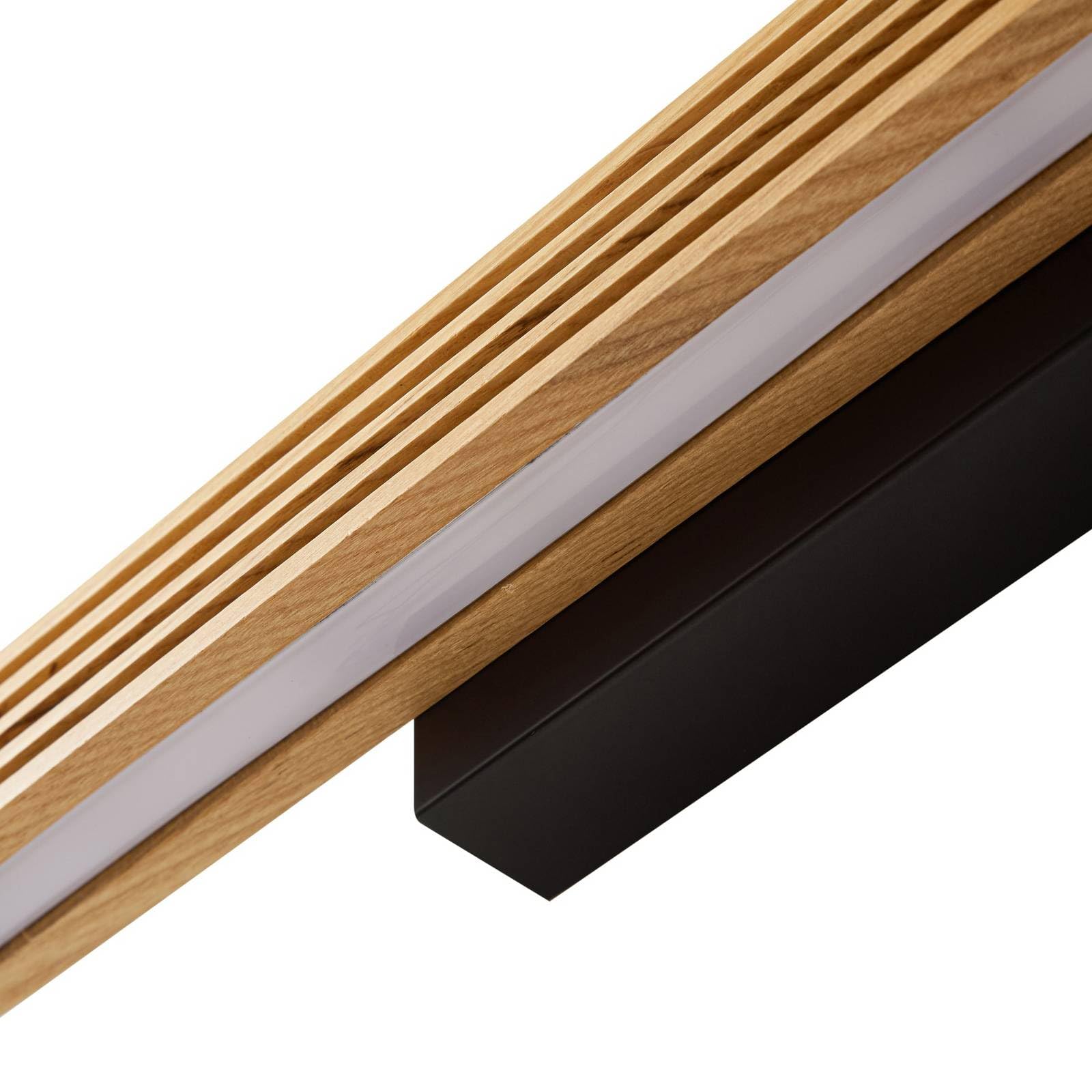 Lucande LED Wandleuchte, Wandlampe Innen Lieske (Modern) aus Holz (1 flammig) - Wandleuchten Wandstrahler Wandbeleuchtung Schlafzimmer/Wohnzimmer Wohnzimmerleuchte