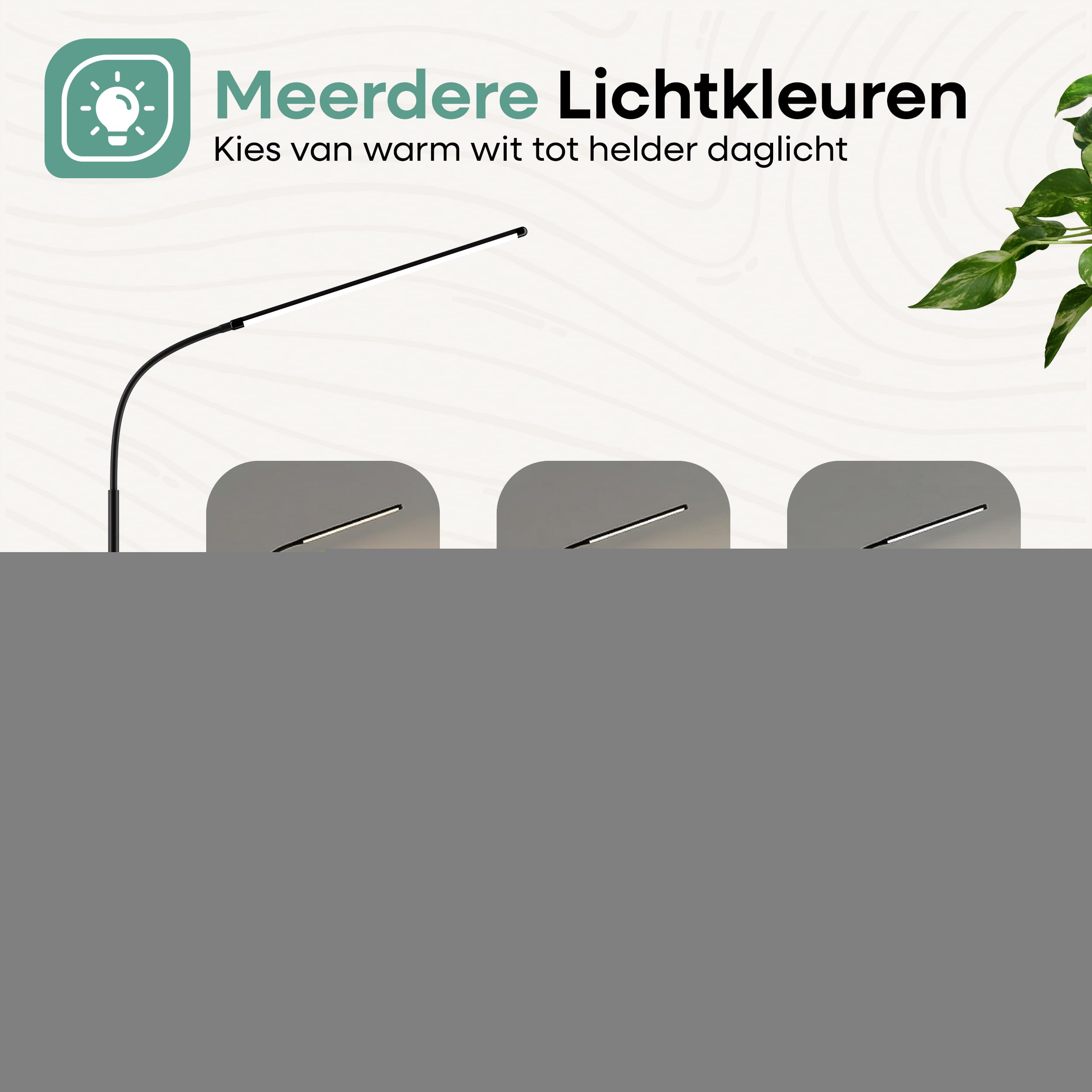 SBR Pro Line Lampadaire Noir LED, Télécommande, Dimmable