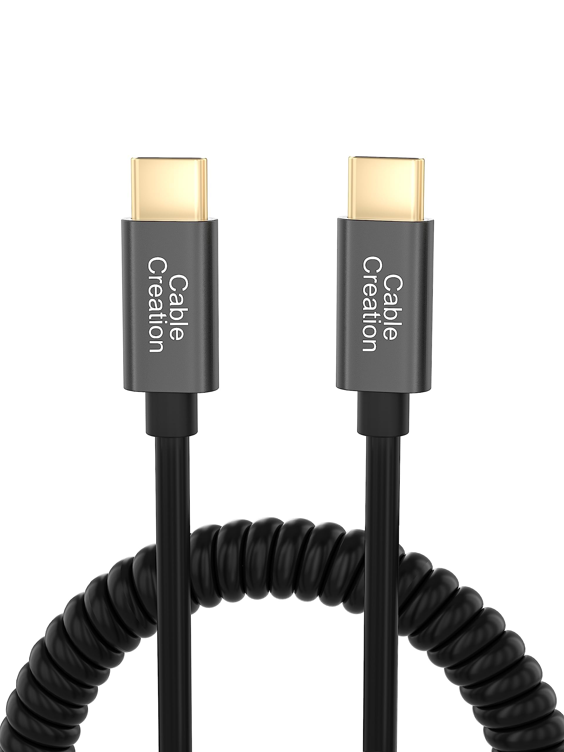 Cablecreation 3A 60W Fast Charging Coiled Usb C To Usb C With Premium Aluminum Shell Stretched 0.6-4 Feet For Macbook Pro Air S21 S20 S10, Devices With Usb-C Port, Smartphones (Black, 1.2M) (B076HGMK6R) Amazon Price History, Amazon Price Tracker