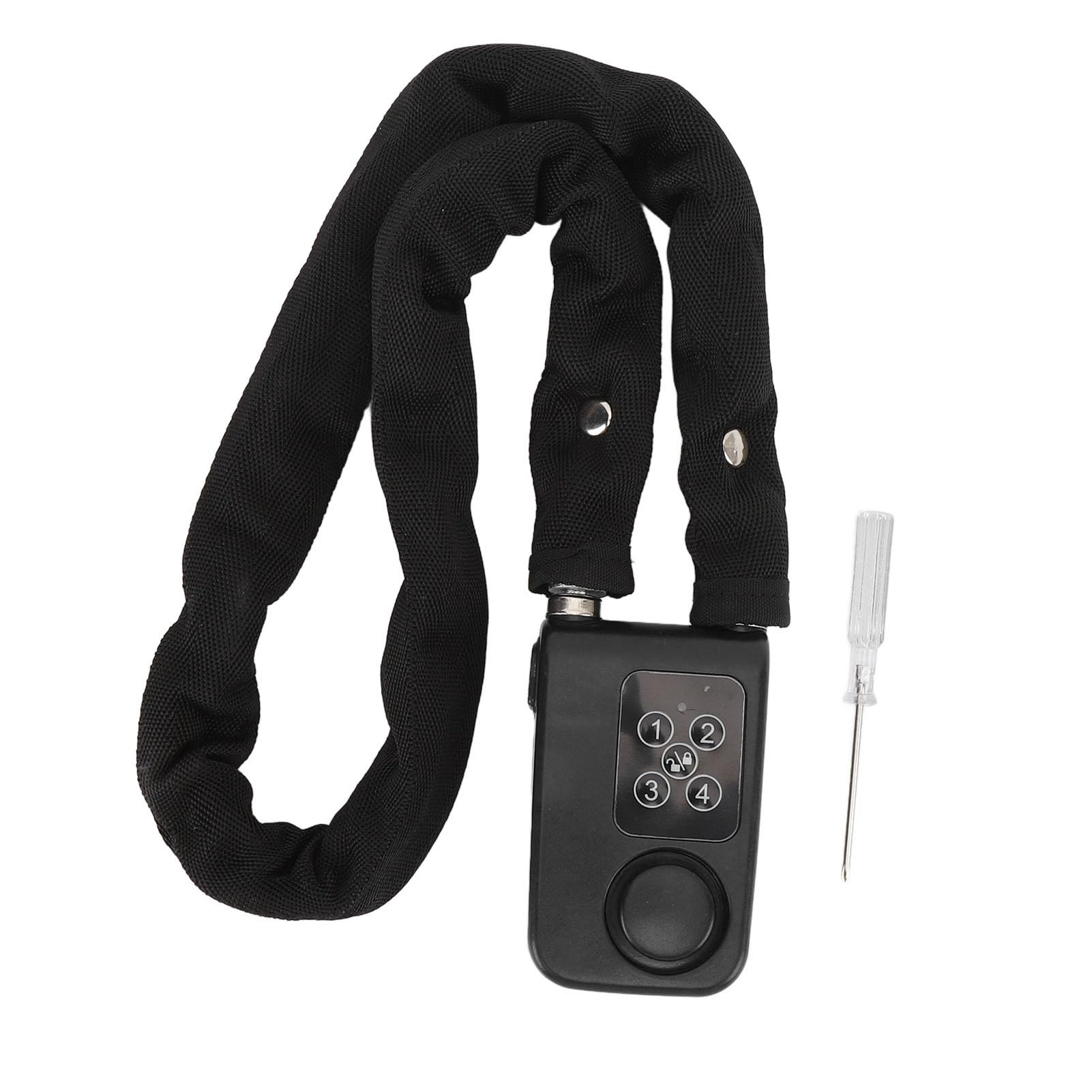 Yctze Lucchetto Digitale per Moto Antifurto con Allarme a Vibrazione da 110 DB e Accesso Senza Chiave, Blocco di Sicurezza con Password per Bagagli e Porte (BLACK)