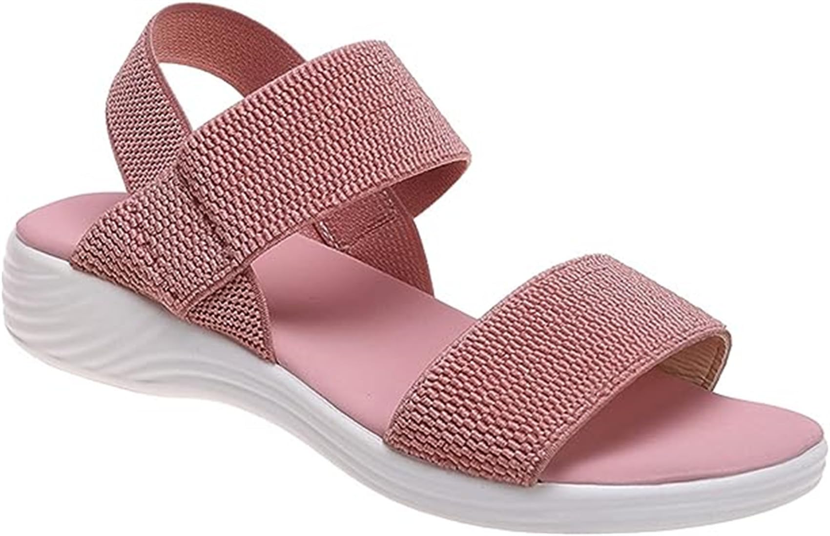 Sandales plates d'été légères à bouche de poisson et chaussures décontractées grande taille - 6