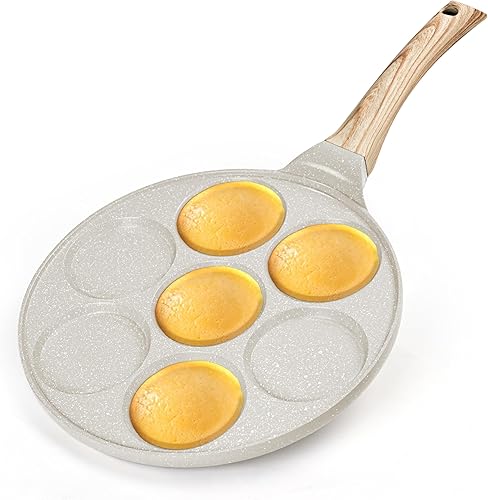Miniatura 14 de Molde para panqueques antiadherente para panqueques con revestimiento libre de PFOA, apto para todas las estufas, 1 unidad Negro