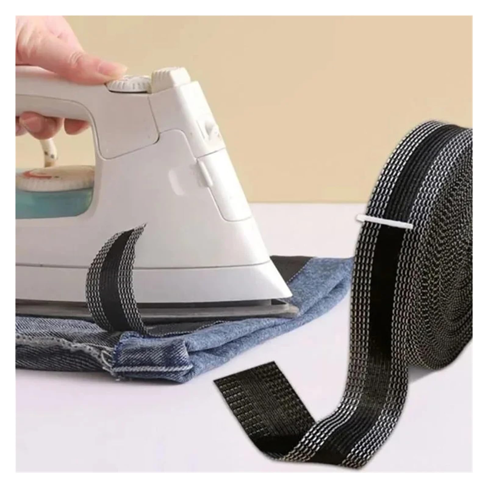 Cinta para dobladillos de pantalones Cinta autoadhesiva for coser dobladillo de pantalón, accesorios tejido ganchillo, Material DIY, suministros ropa, artes(Color 4)