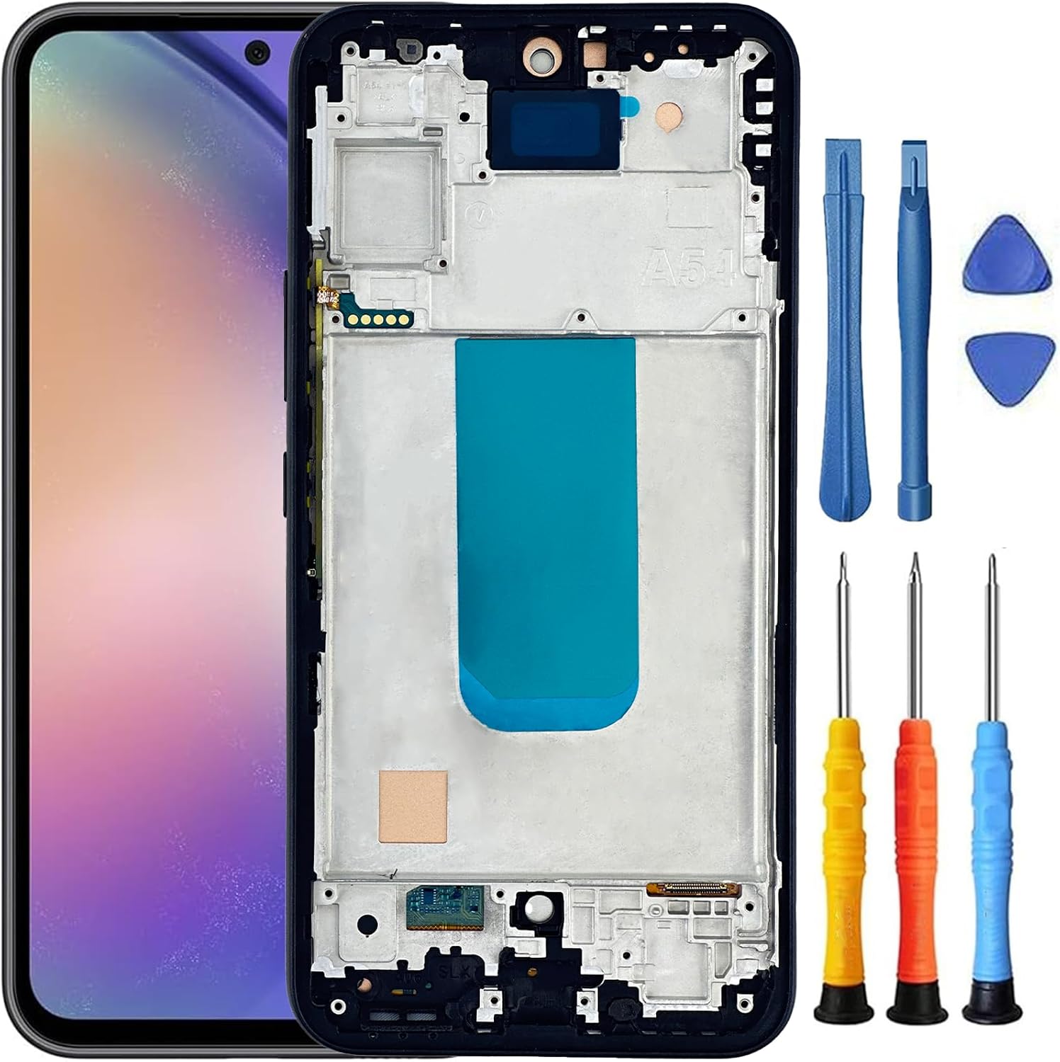 for Samsung A54 5G Screen Replacement with Frame | for Samsung Galaxy A54 5G Screen Replacement kit A546U1 A546F A546E A546W Touch Screen LCD Display Digitizer Assembly