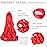 Red French Curl Braiding Hair 24Inch Bouncy Curly Braiding Hair 8Pack Crochet Hair Extensions 75g/pack Loose Wave Crochet Hair Pre Stretched for Black Women(24inch,8pack,Red)