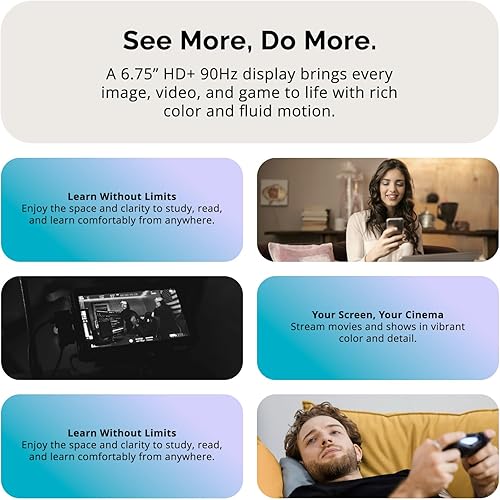 Miniatura 4 de Bolt 20 Dual SIM Smartphone desbloqueado Android 14 Batería de 2 días NFC Pantalla HD+ de 6.75 pulgadas VRAM de 6 GB+8 GB Almacenamiento