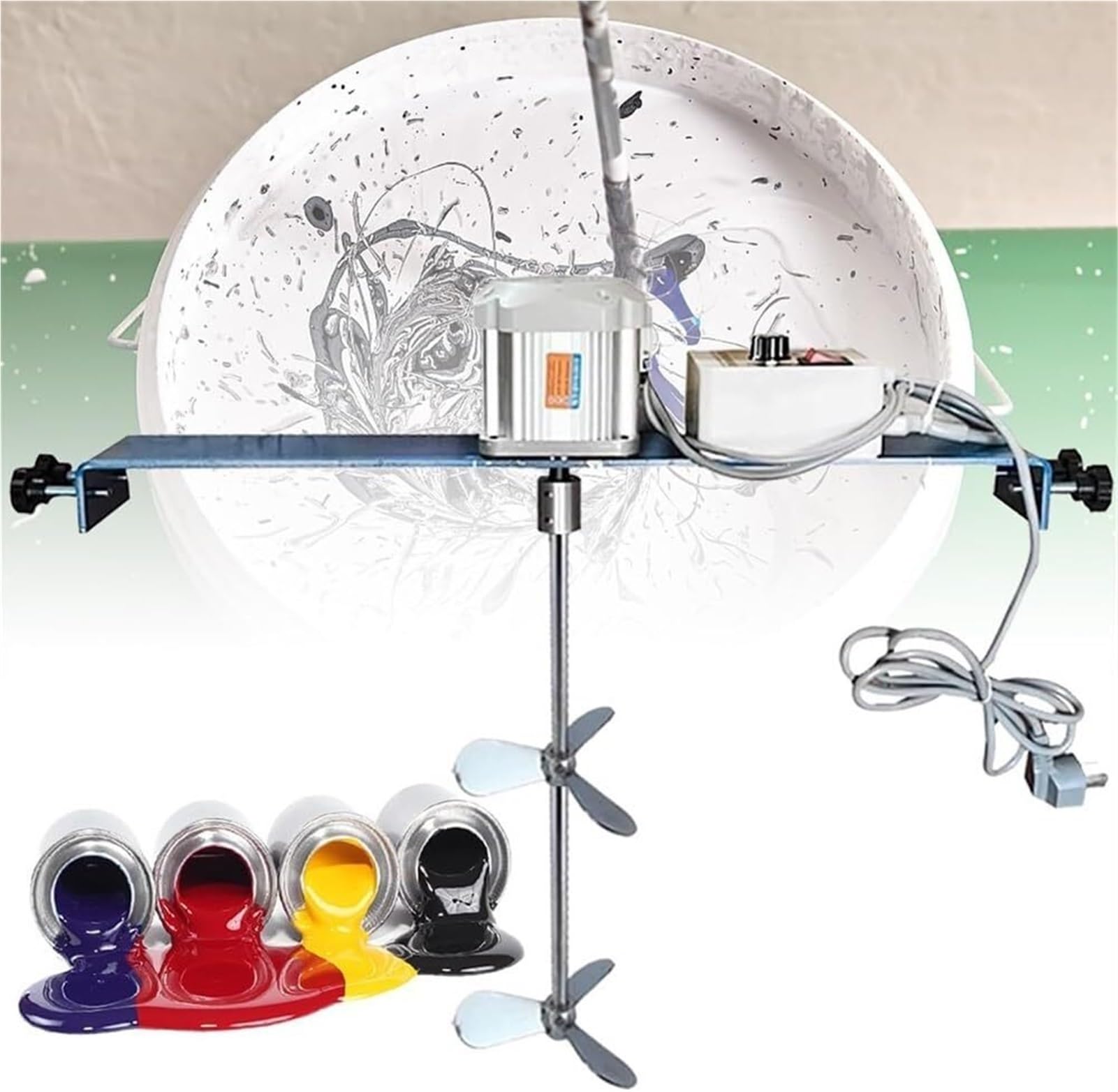 Outil de revêtement électrique, mélangeur de Peinture de 60 gallons, Machine à mélanger la Peinture pour réservoir, avec Tige/Lame en Acier Inoxydable,