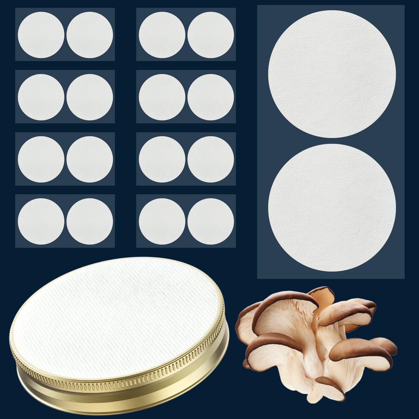 Mushroom Filter Discs - 64 Pcs 0.3um PTFE -9
