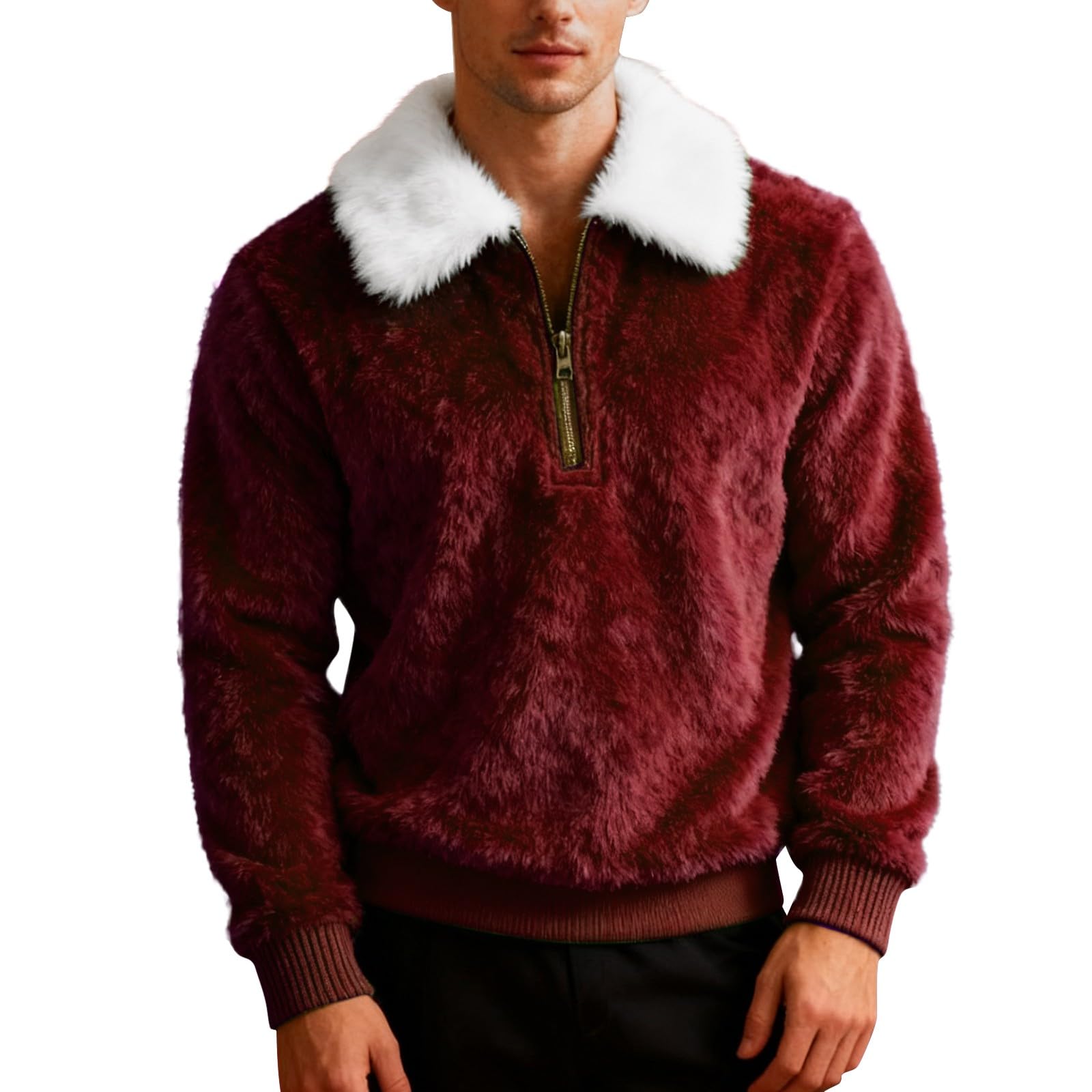 Pull à quart de fermeture éclair homme pour vos sorties hivernales décontractées - 7